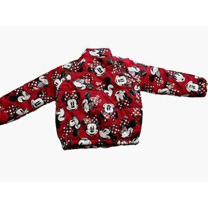 Disney Parks Puffer Jacket Coat Toddler Girls Size 2 Minnie Mouse Glitter Grpahi